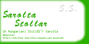 sarolta stollar business card